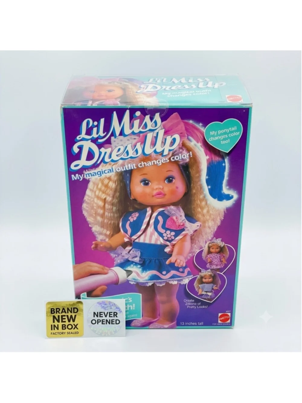 Vintage 1989 Mattel Lil Miss Dress Up Doll 4097 Brand New In Box NIB 80s Rare